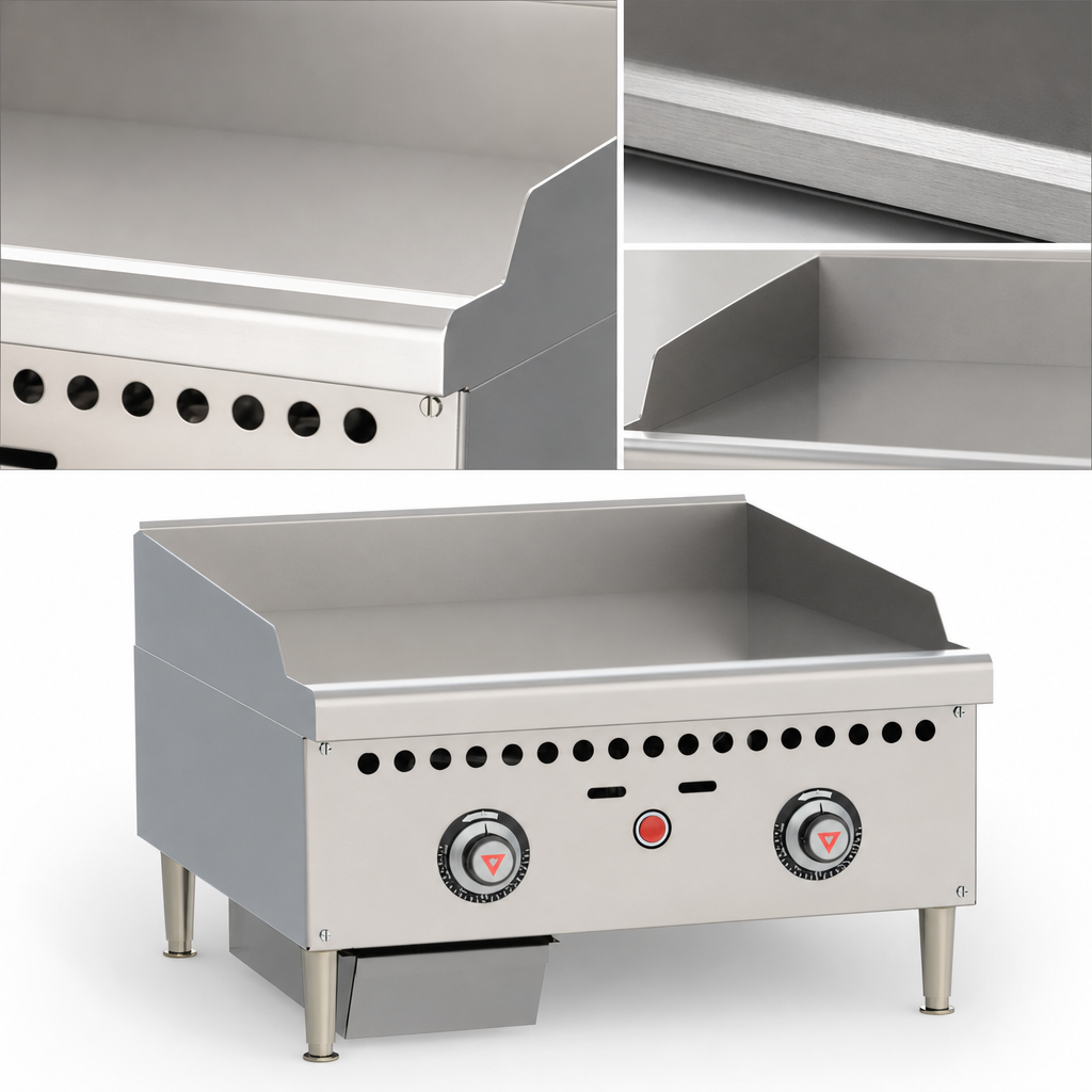 1-Inch Polished Steel Griddle Plate