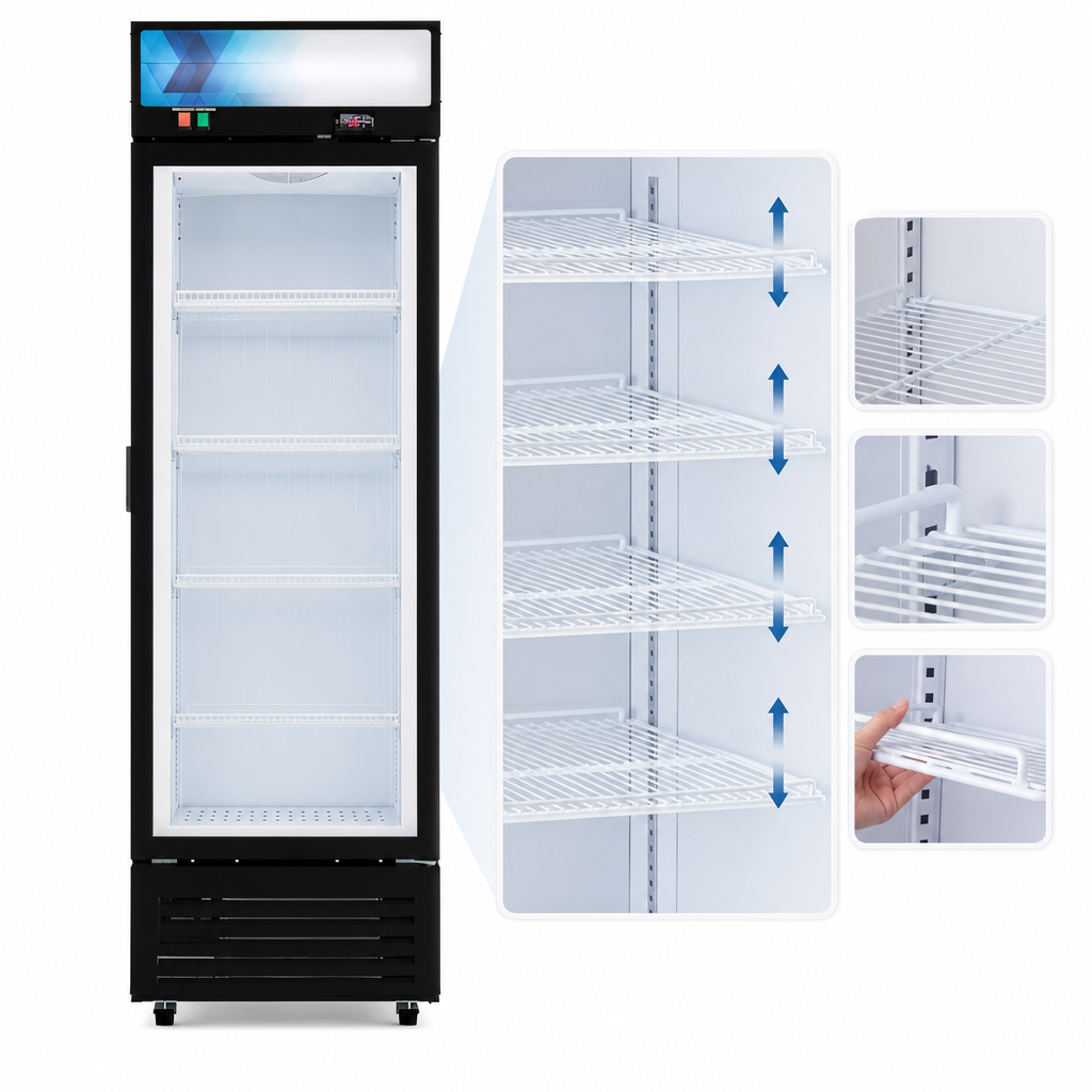 Five Adjustable Steel Shelves