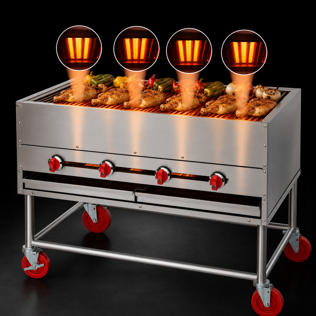 Four Radiant Burners