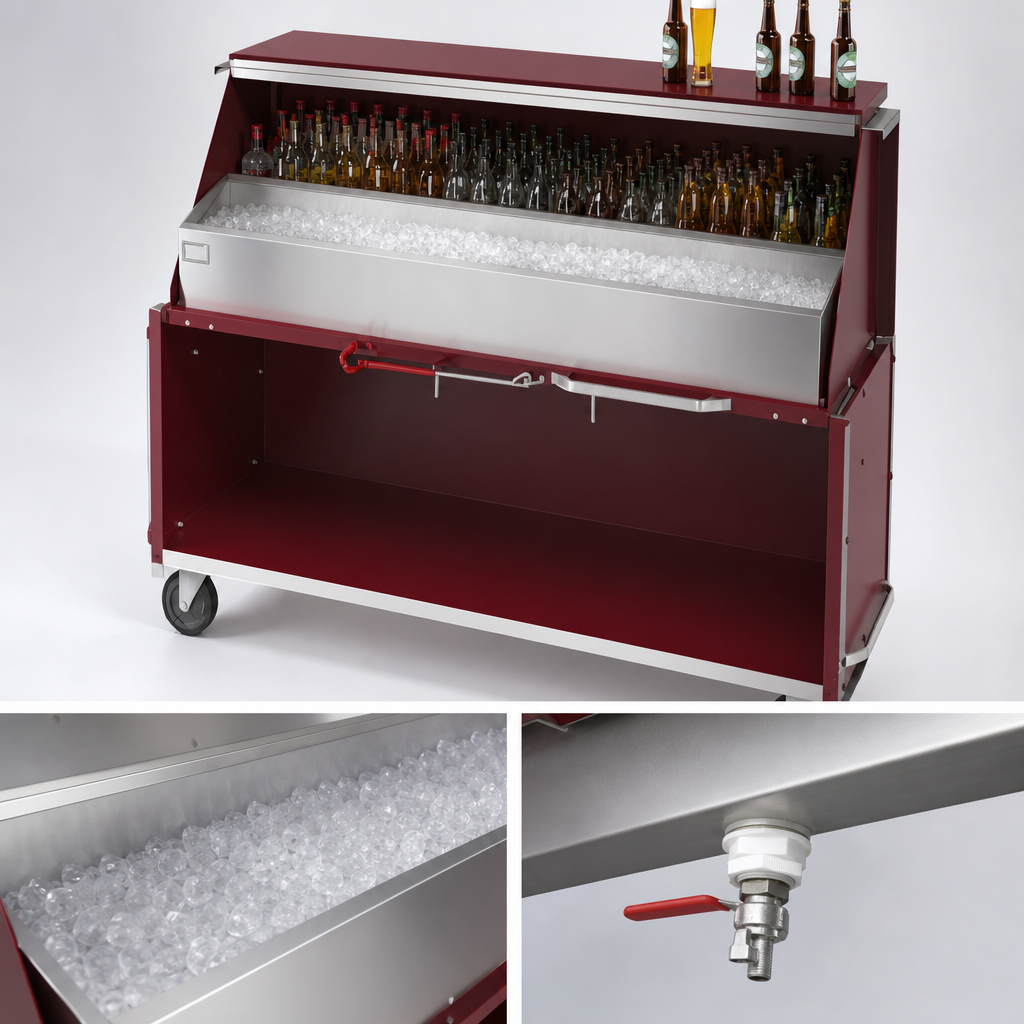 Full-Length Stainless Steel Ice Bin