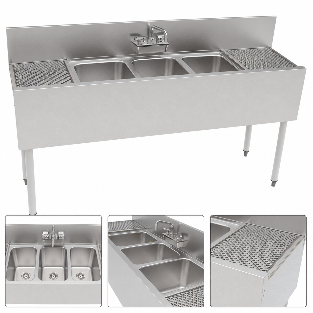 Triple Compartment Sink