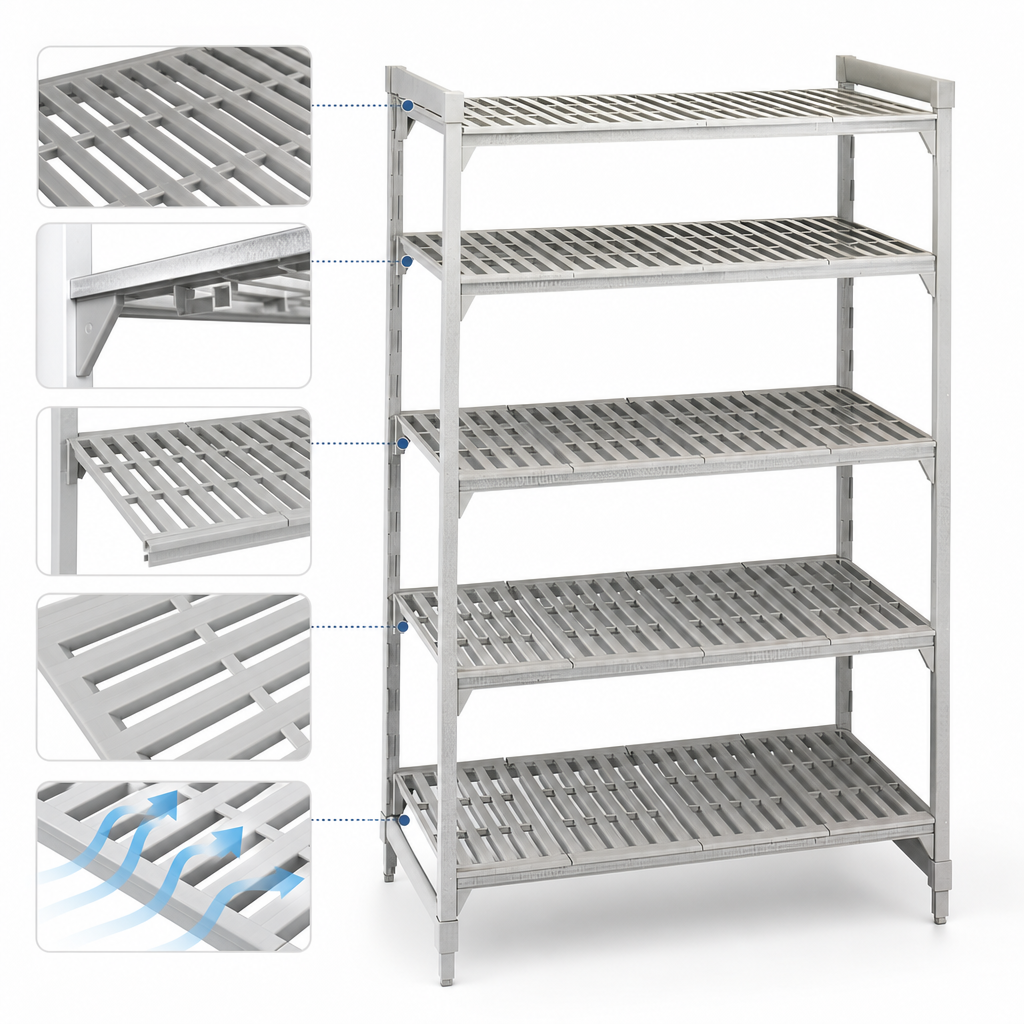 Five Vented Shelf Plates