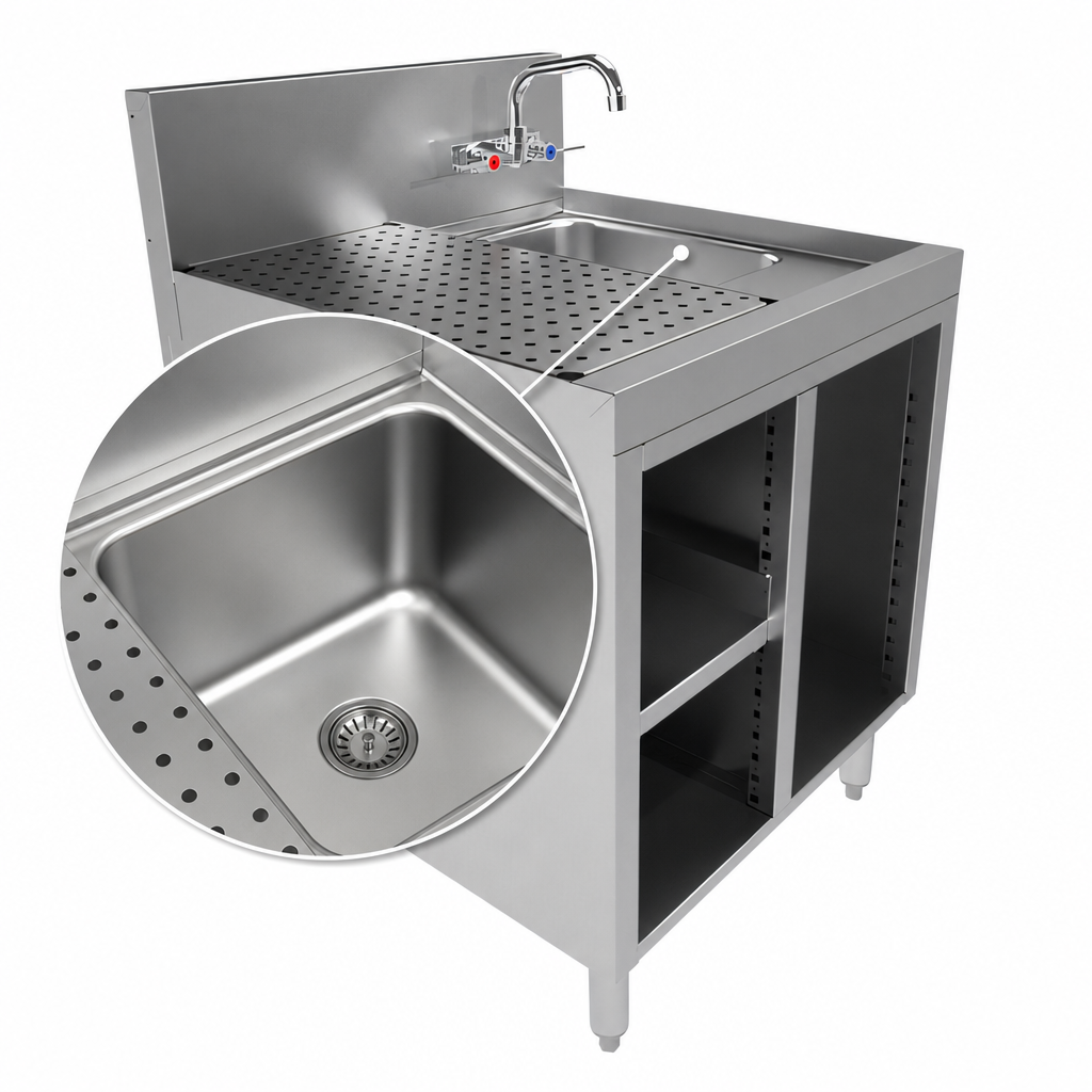 One-Piece Deep-Drawn Sink Bowl