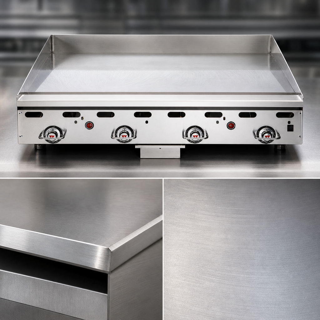 1-Inch Polished Steel Griddle Plate