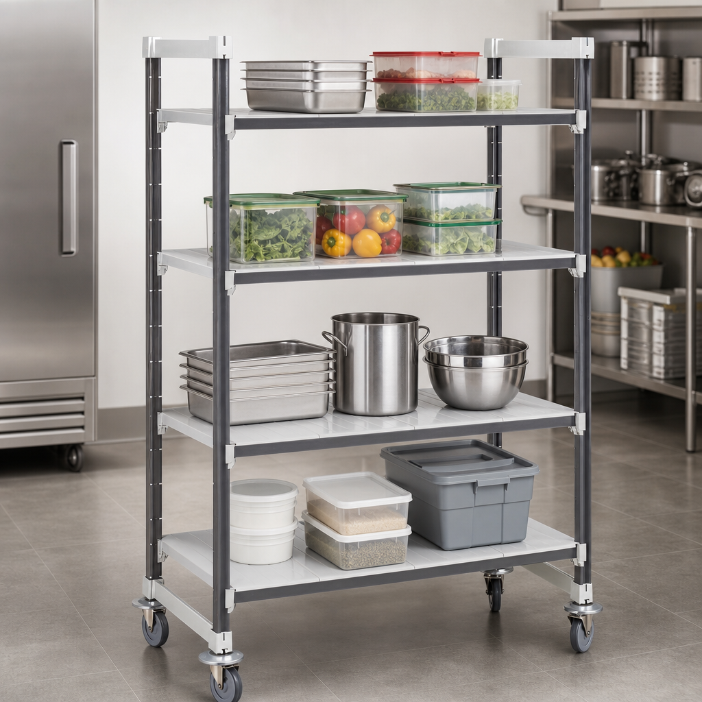 4-Tier Solid Shelving