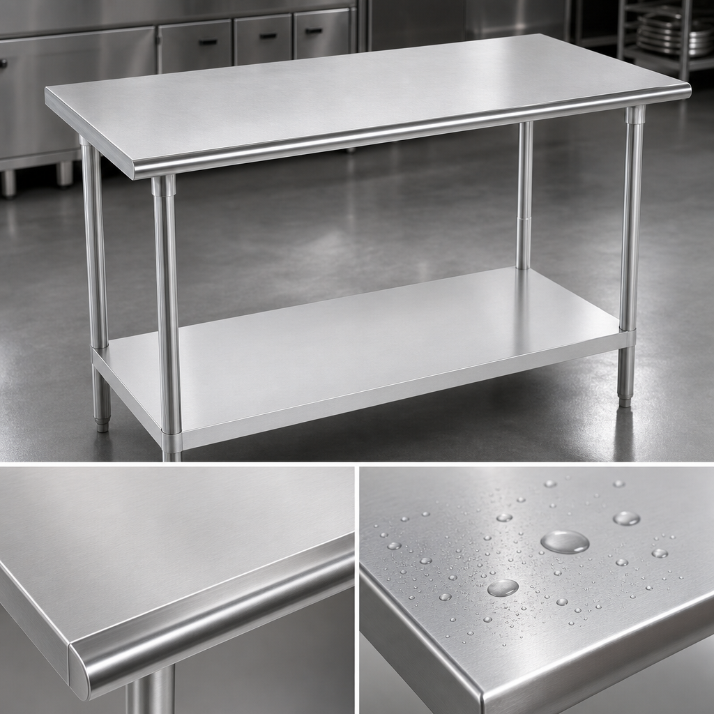 14-Gauge 304 Stainless Steel Top