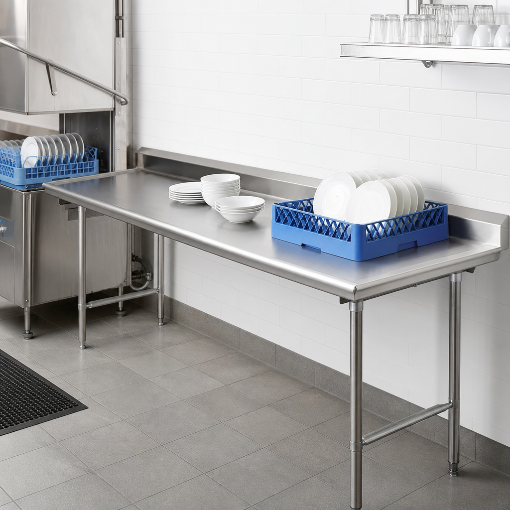 Straight Clean Dishtable Design