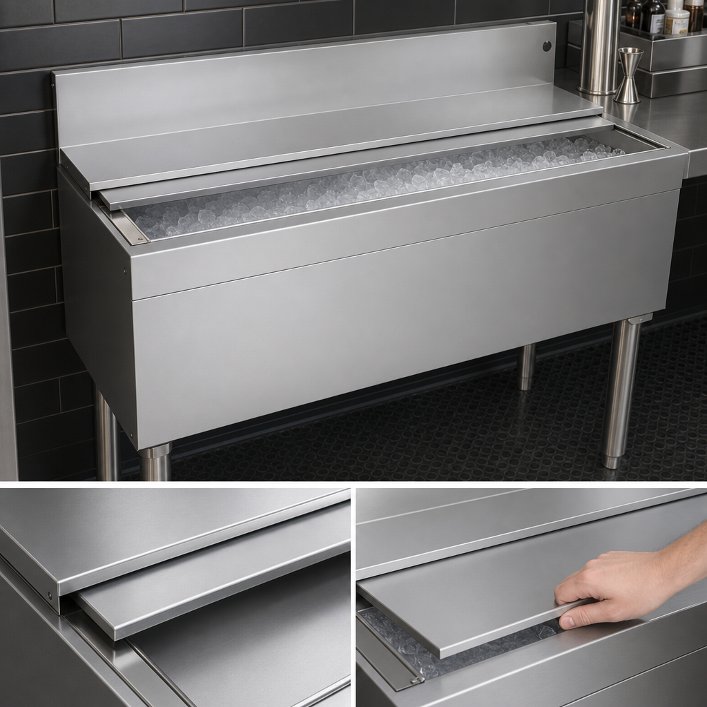 Sliding Stainless Steel Bin Cover