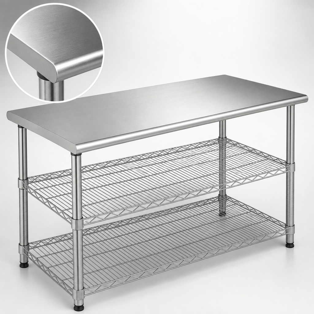 16-Gauge 304 Stainless Steel Top