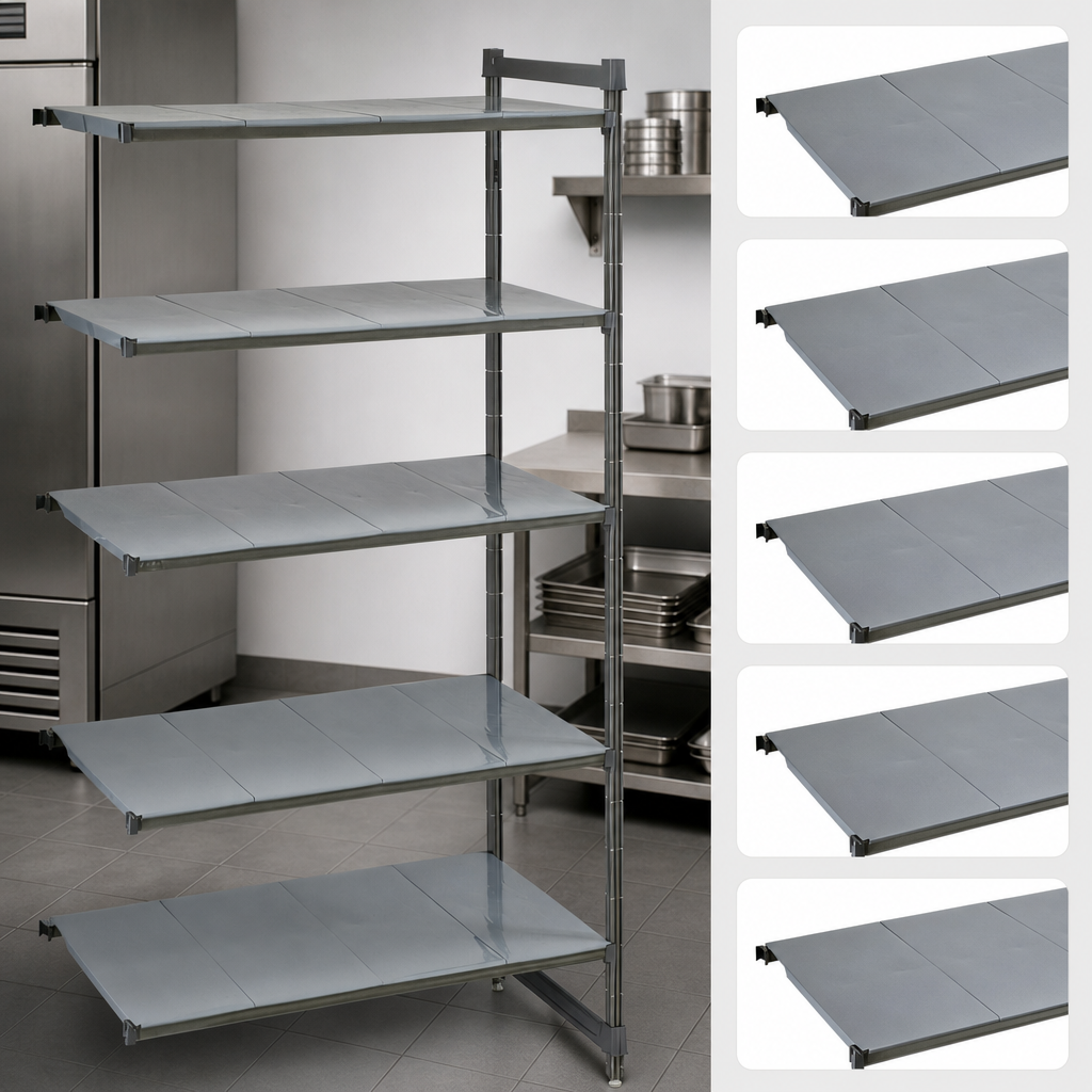 Five Solid Shelf Plates