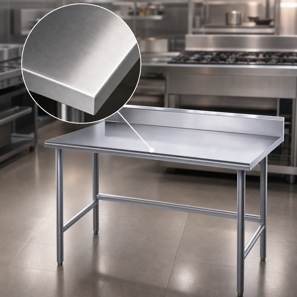 14-Gauge 304 Stainless Steel Top