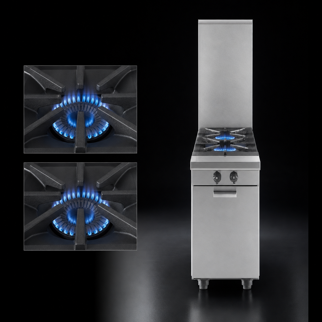 Two High-Output Open Burners