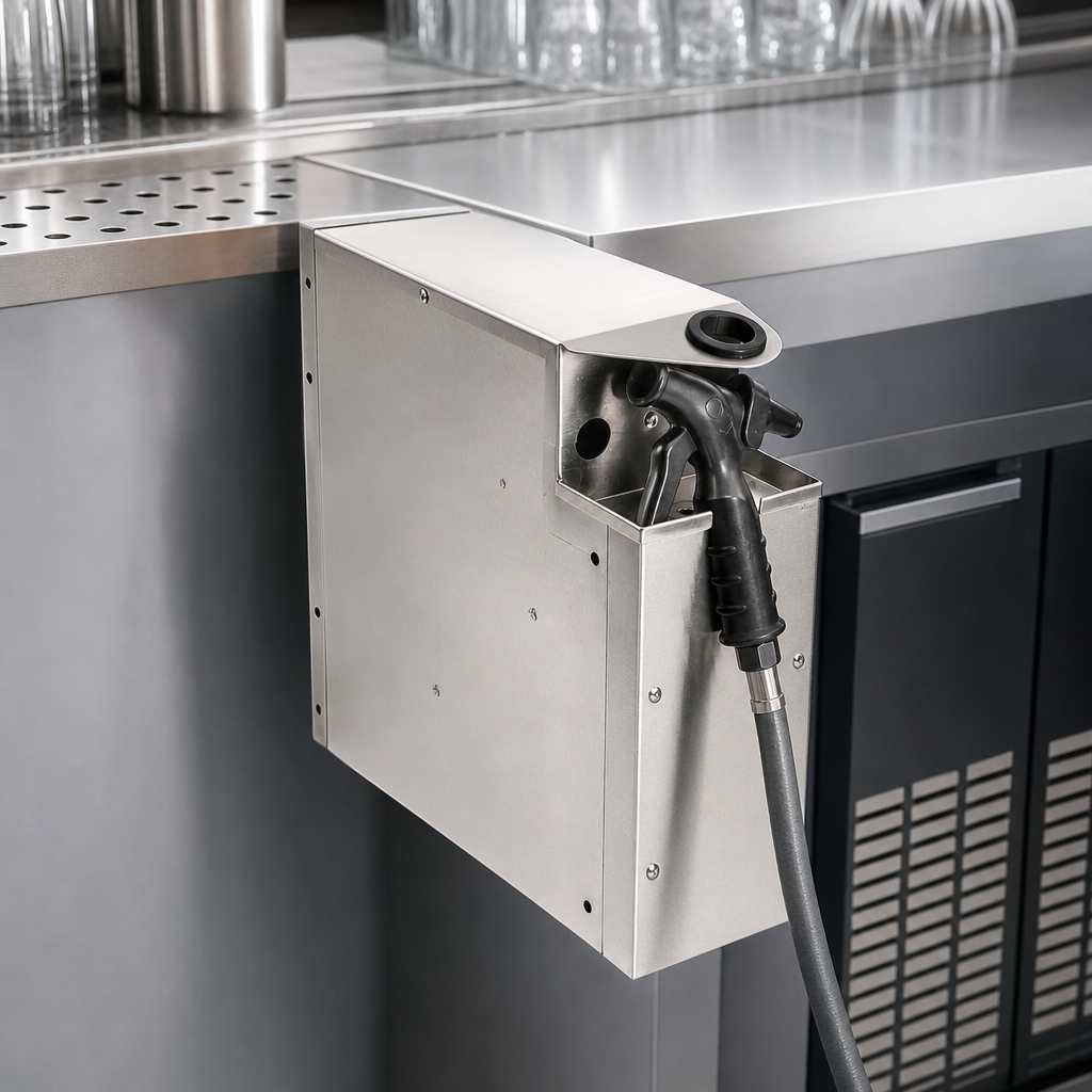 Built-In Soda Gun Holder