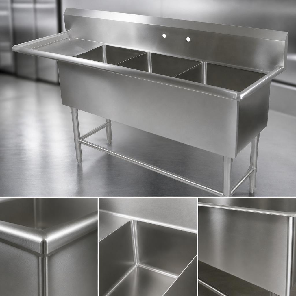 16-Gauge Type 300 Stainless Steel Construction
