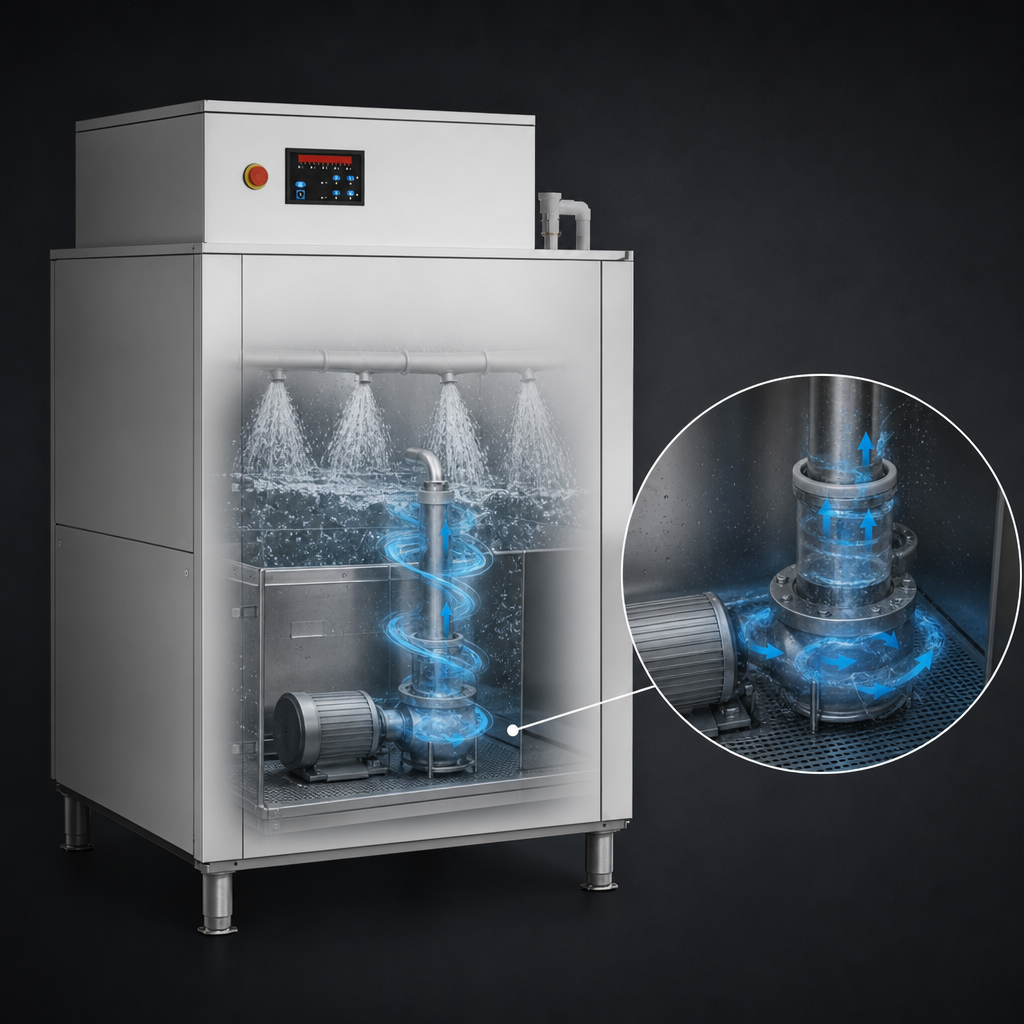 Self-Cleaning Vertical Wash Pump