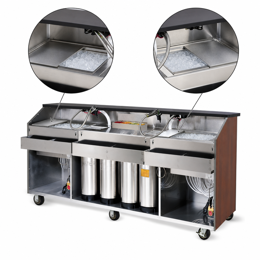 Dual 50 lb. Ice Bins