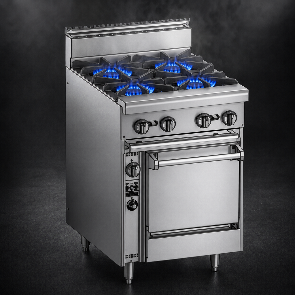 Four High-Output Open Burners