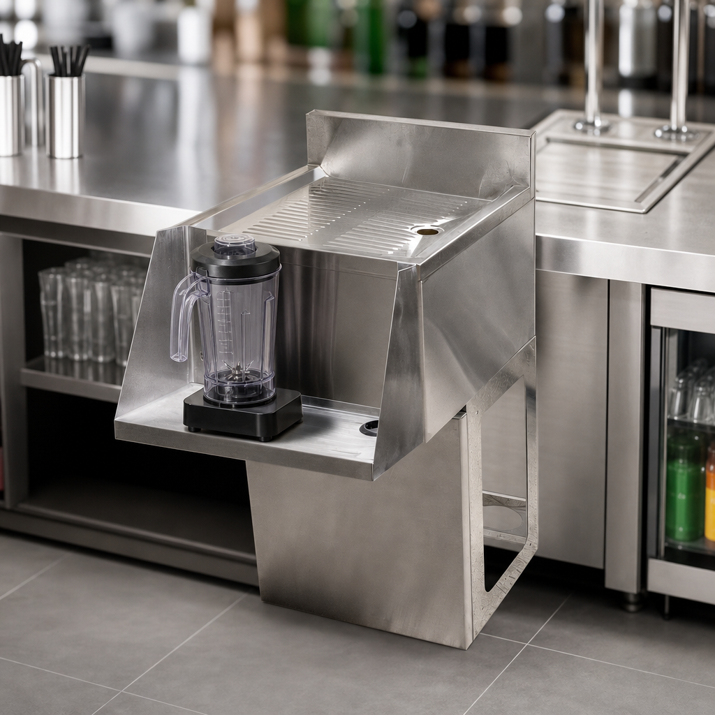 Drainboard With Blender Station Shelf