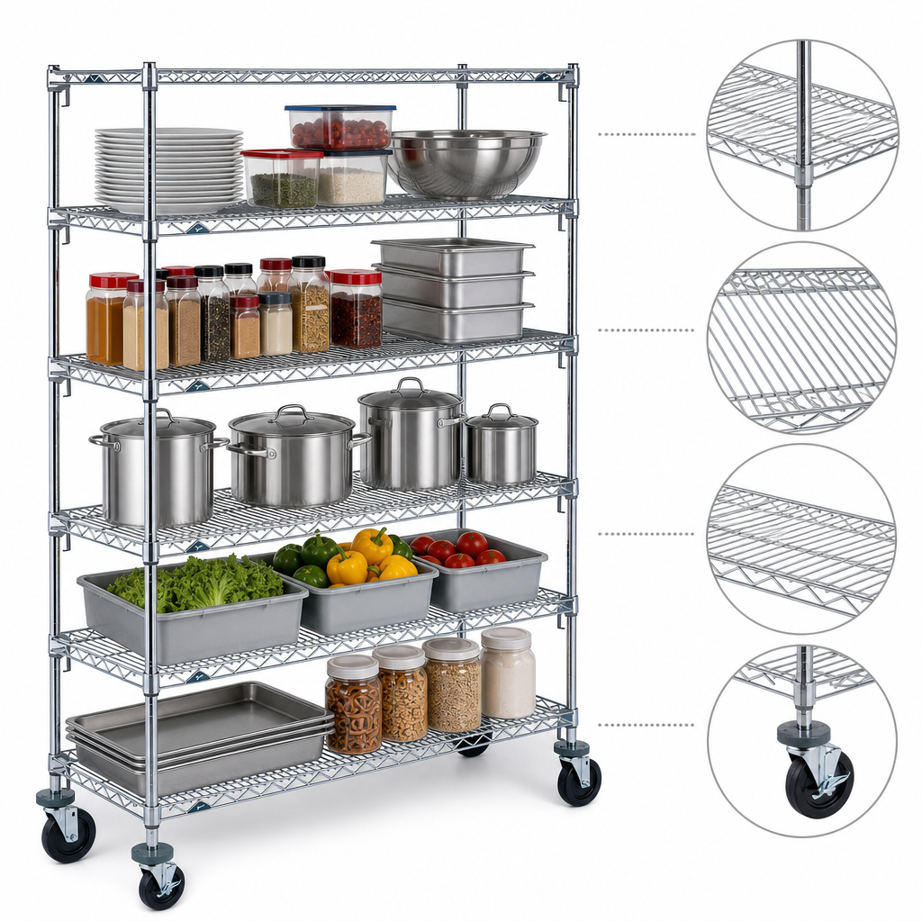 Five Wire Shelves