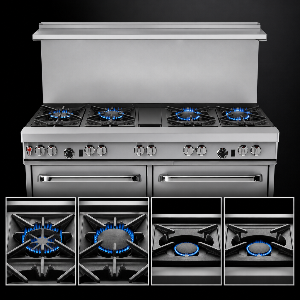 Four Open Burners