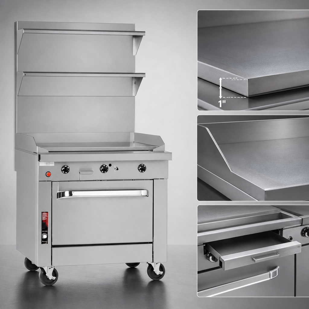 1-Inch Thick Full-Width Griddle Plate