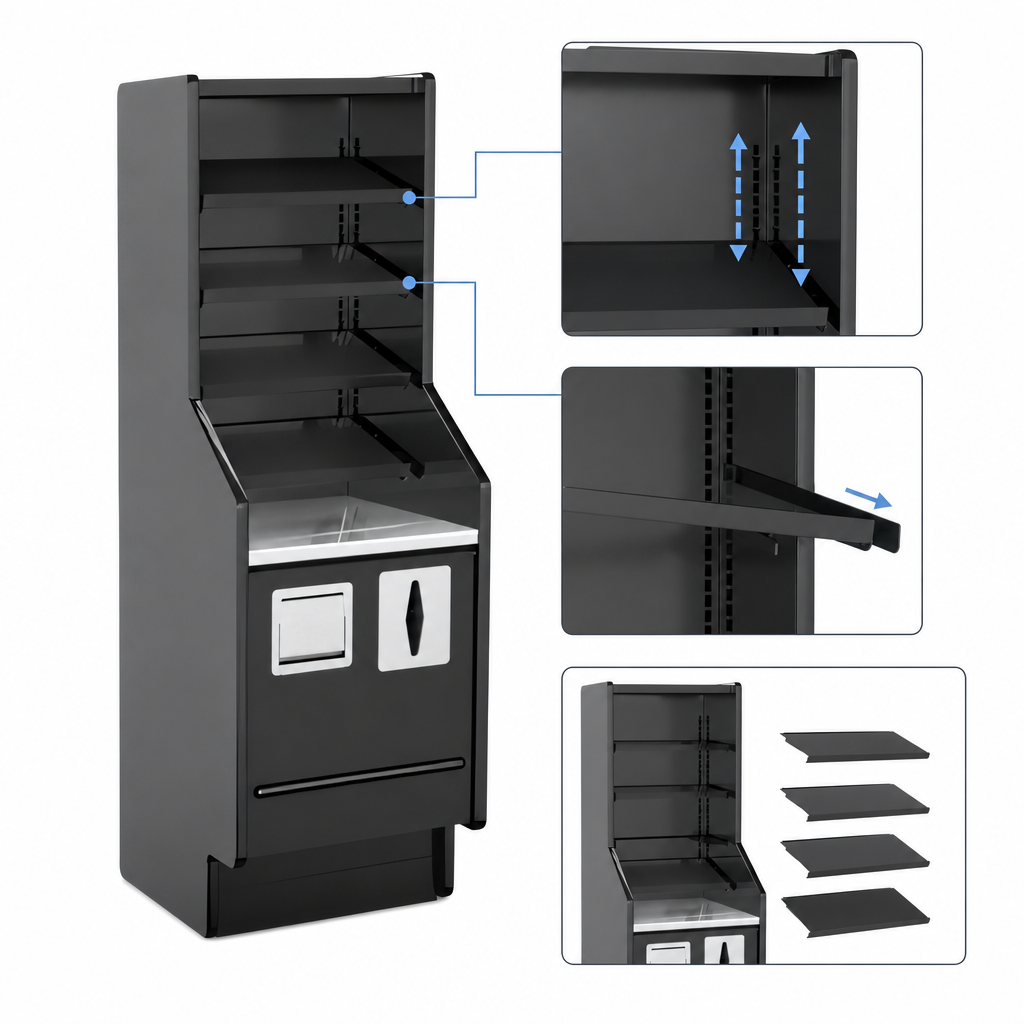Adjustable, Removable Shelving