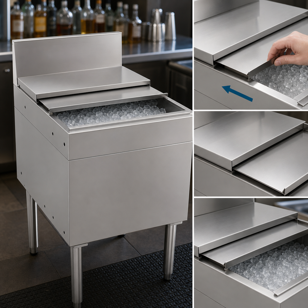 Sliding Stainless Steel Bin Cover