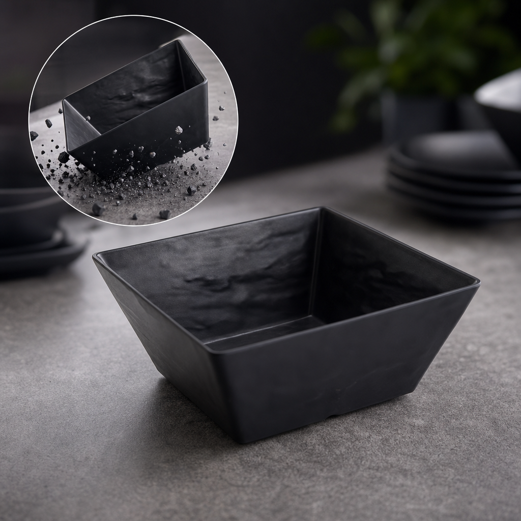 Break-Resistant Melamine Construction