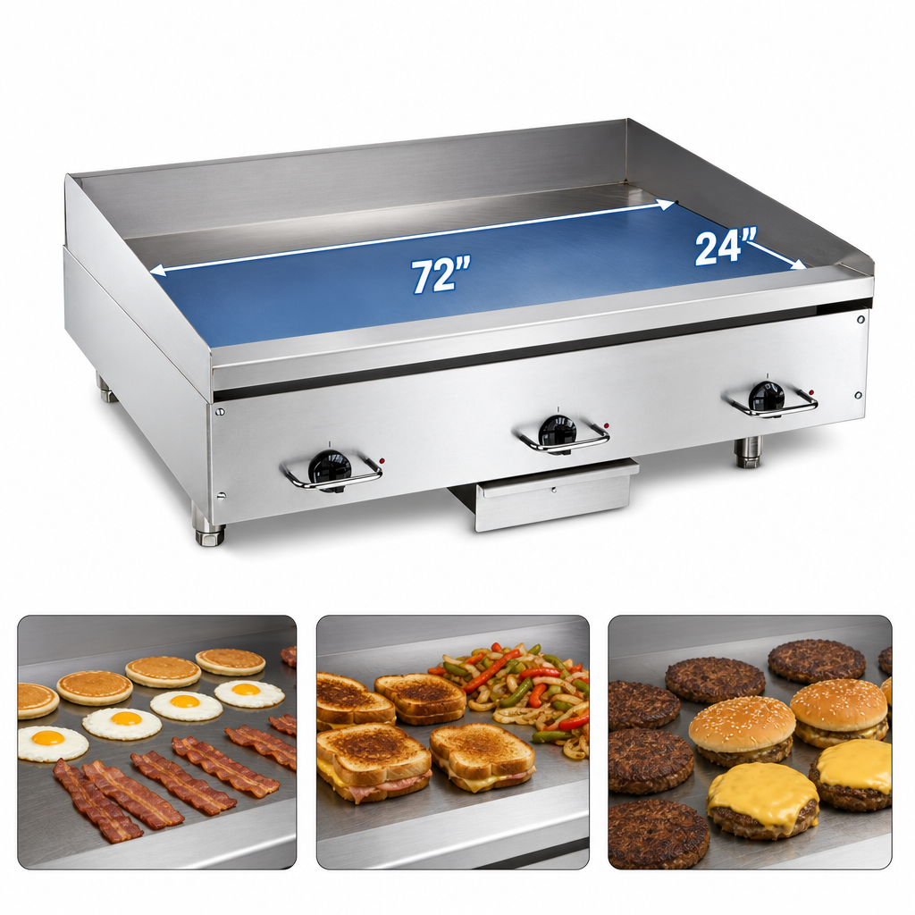 72 x 24 Inch Cooking Surface