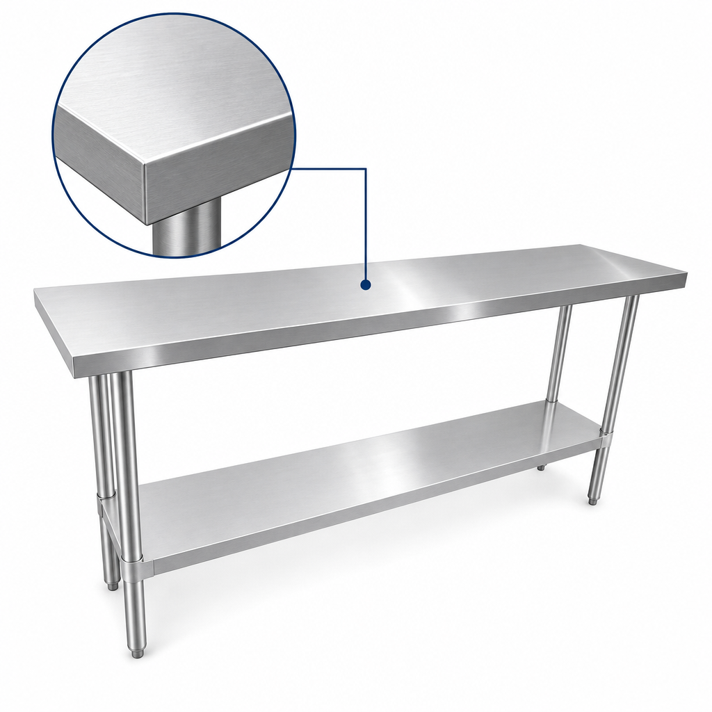 16 Gauge 304 Stainless Steel Top