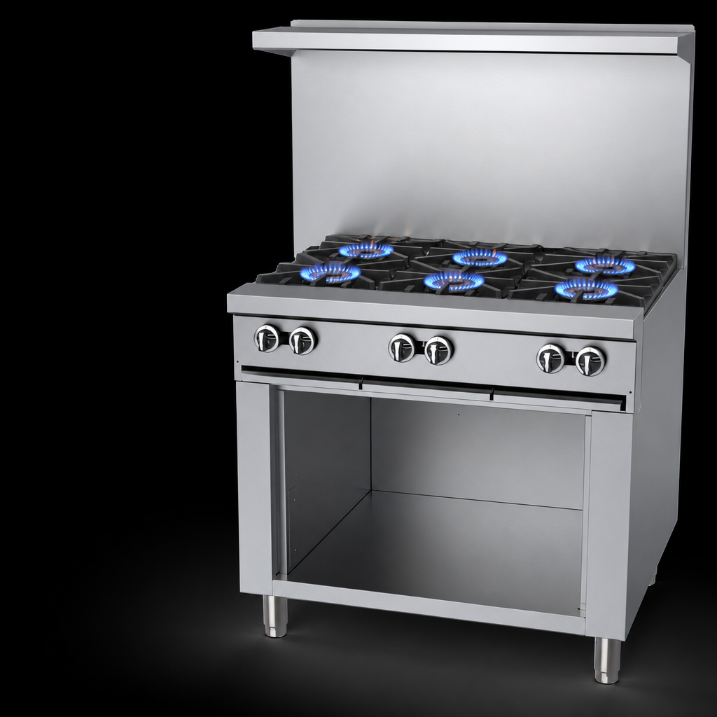 Six Open Burners