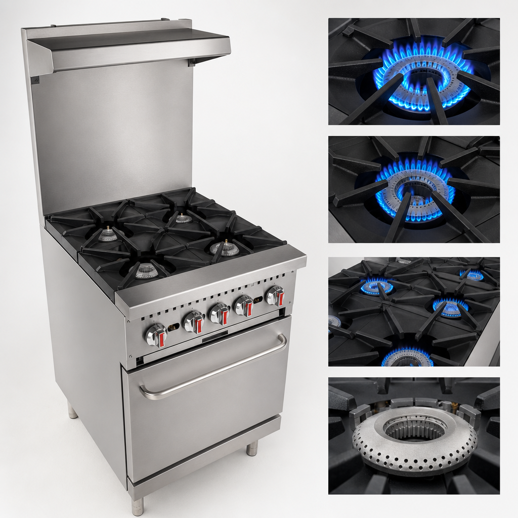 Four Open Burners