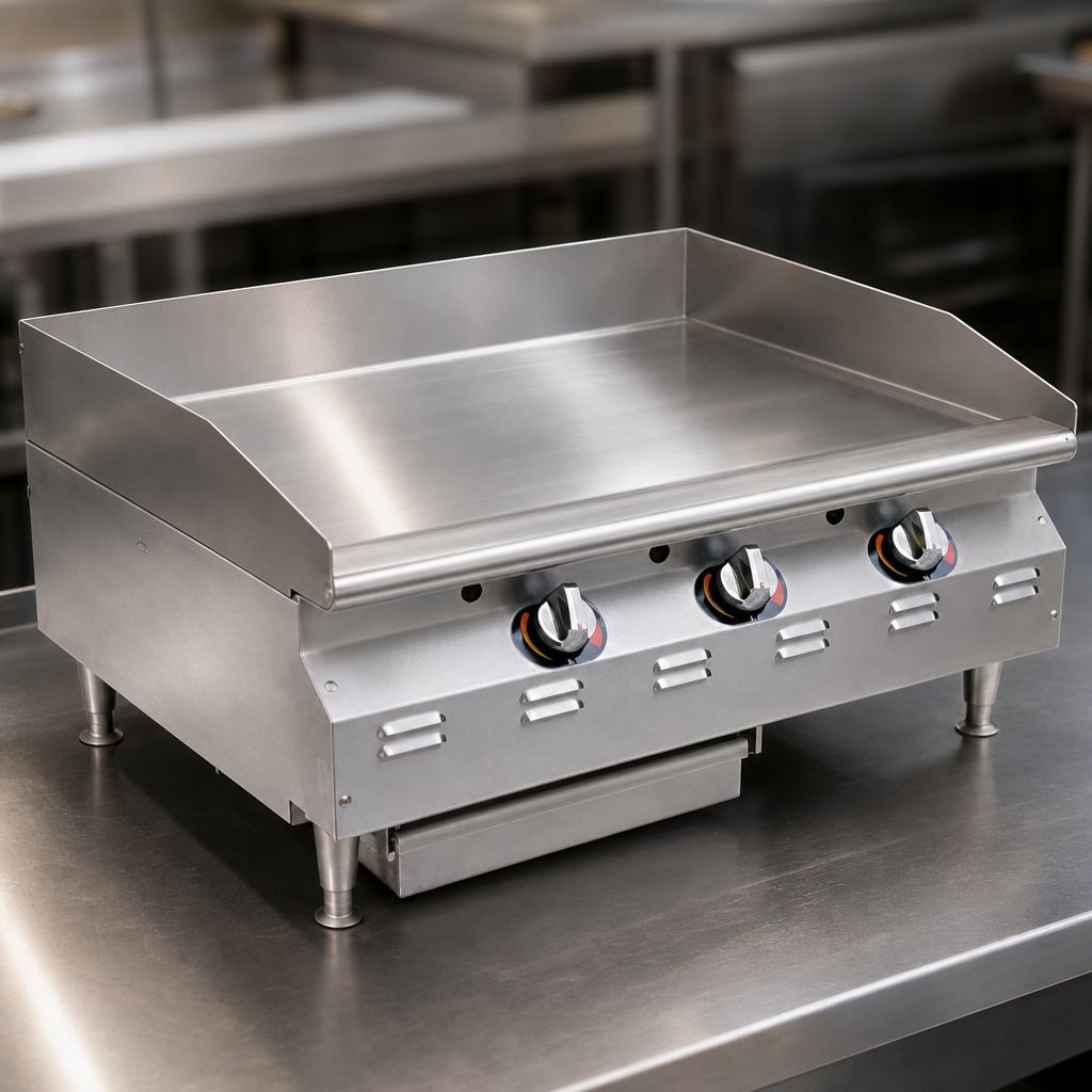 3/4-Inch Smooth Polished Steel Griddle Plate