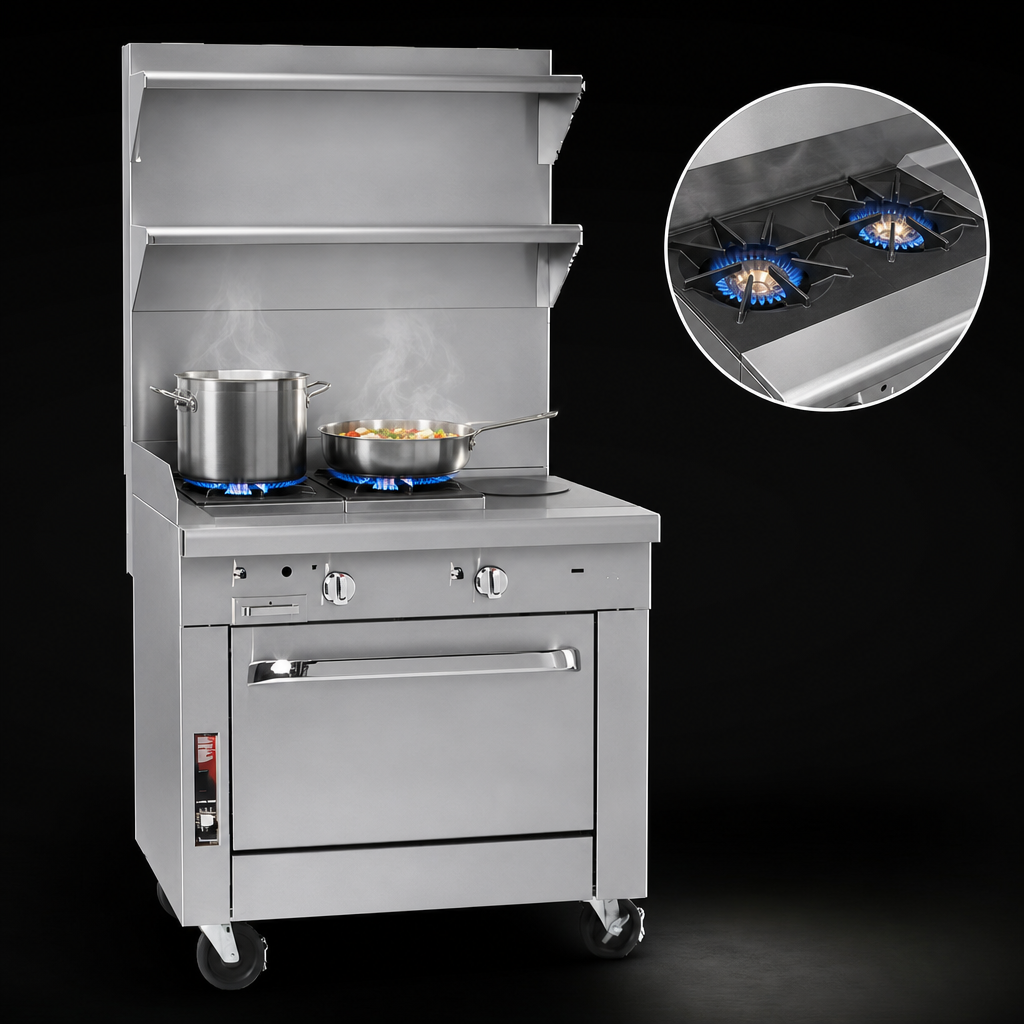 Two 45,000 BTU Open Burners