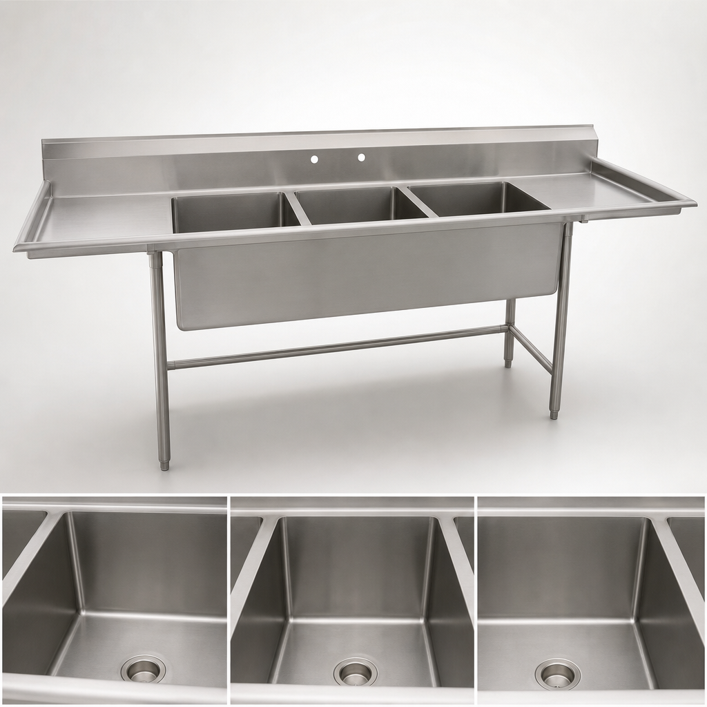 Three Compartment Sink Layout