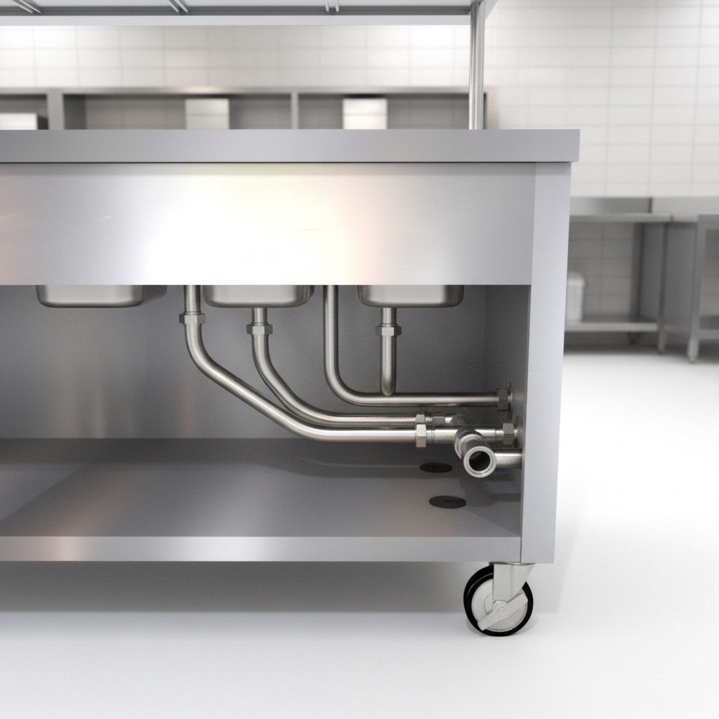 Observe the highly efficient manifolded drain system, expertly connecting multiple cold wells to a single exterior point for simplified plumbing and maintenance.