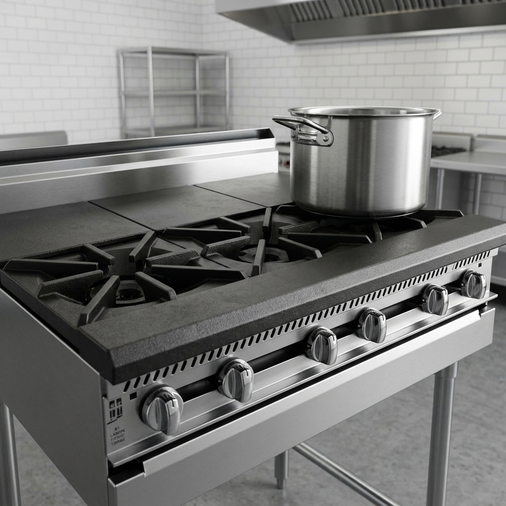 Experience robust support and superior heat retention with the individually designed, heavy-duty cast iron top grates on this gas range.