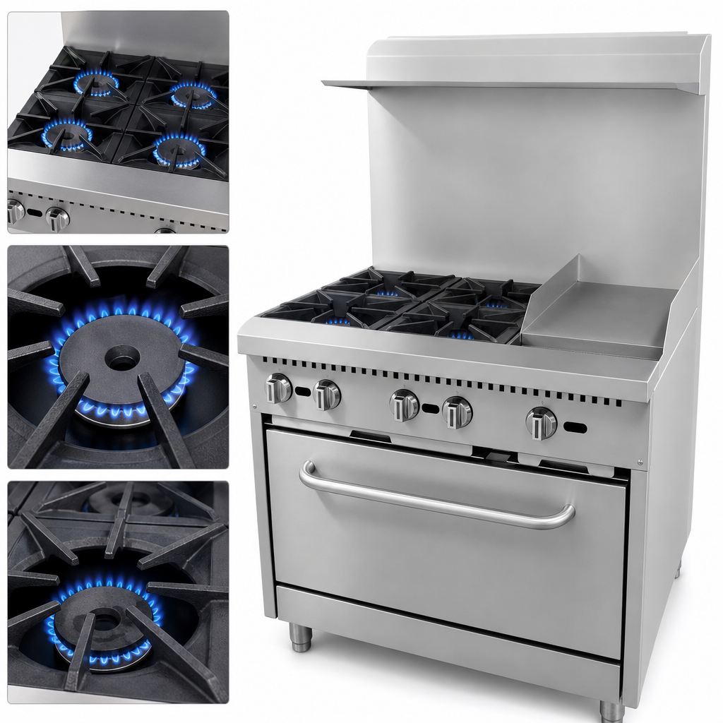 Four Open Burners