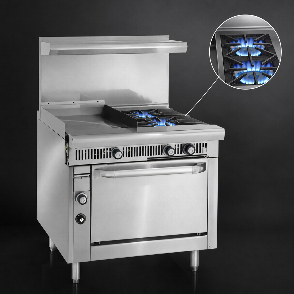 Two Open Burners
