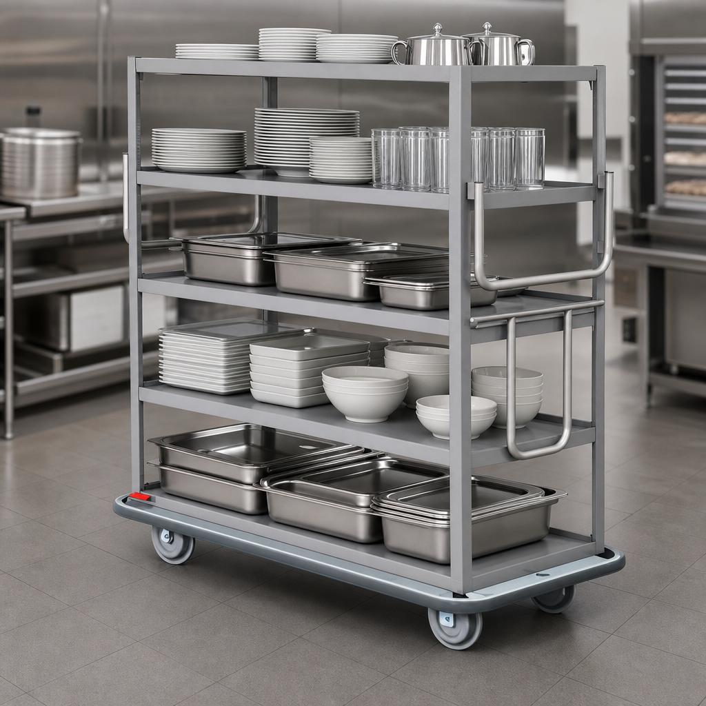 Five Flat Shelves