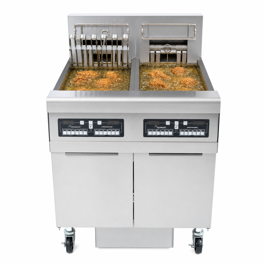 Two 50-Lb Frypots