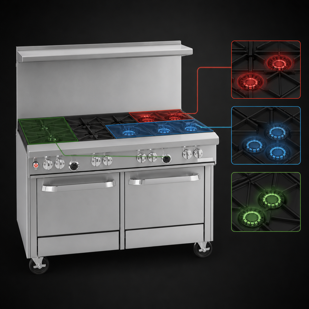 7-Burner Top Configuration