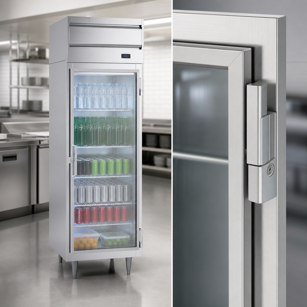 Full-Hinged Lockable Glass Door