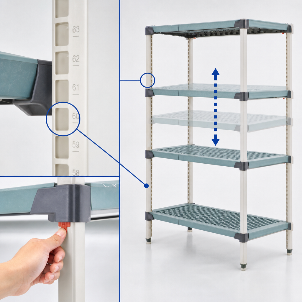 Quick-Adjust Shelves