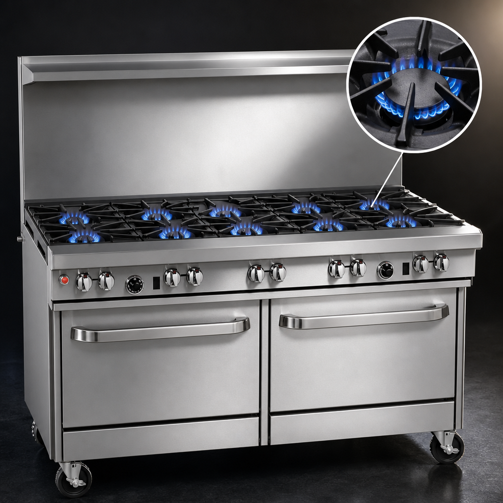 10 Non-Clog Open Burners