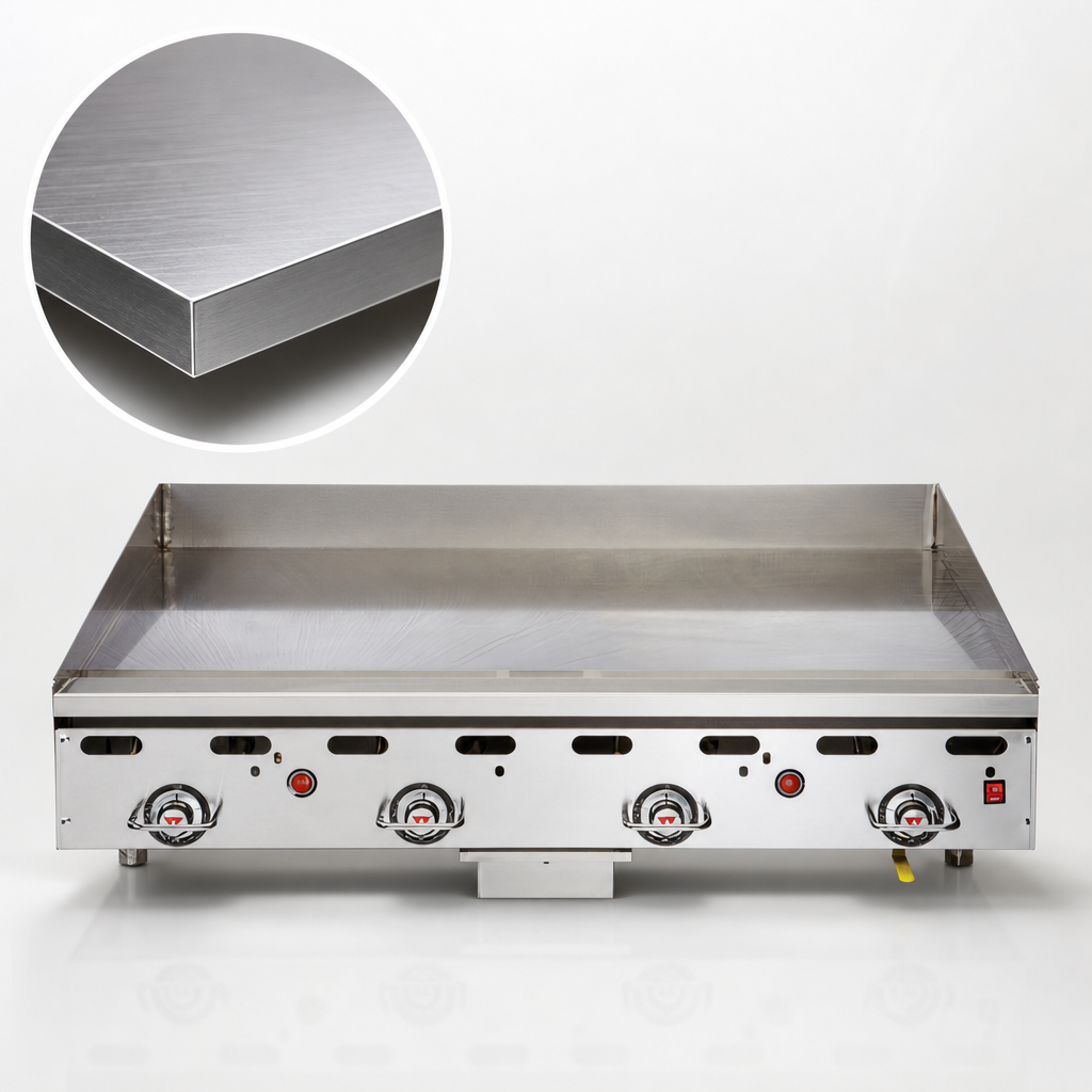 1-Inch Polished Steel Griddle Plate
