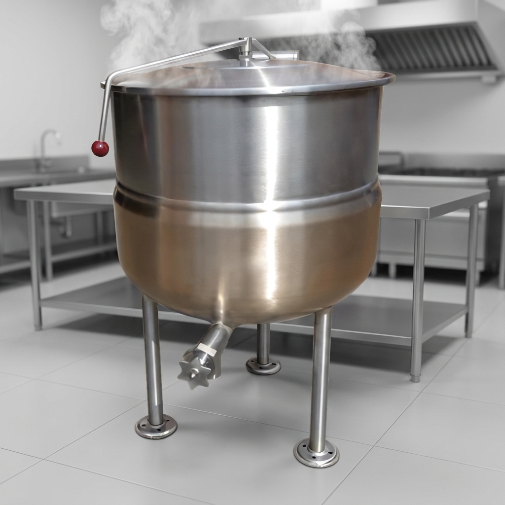 The kettle's innovative 2/3 jacket design ensures superior heat transfer and incredibly even temperature distribution, preventing scorching.