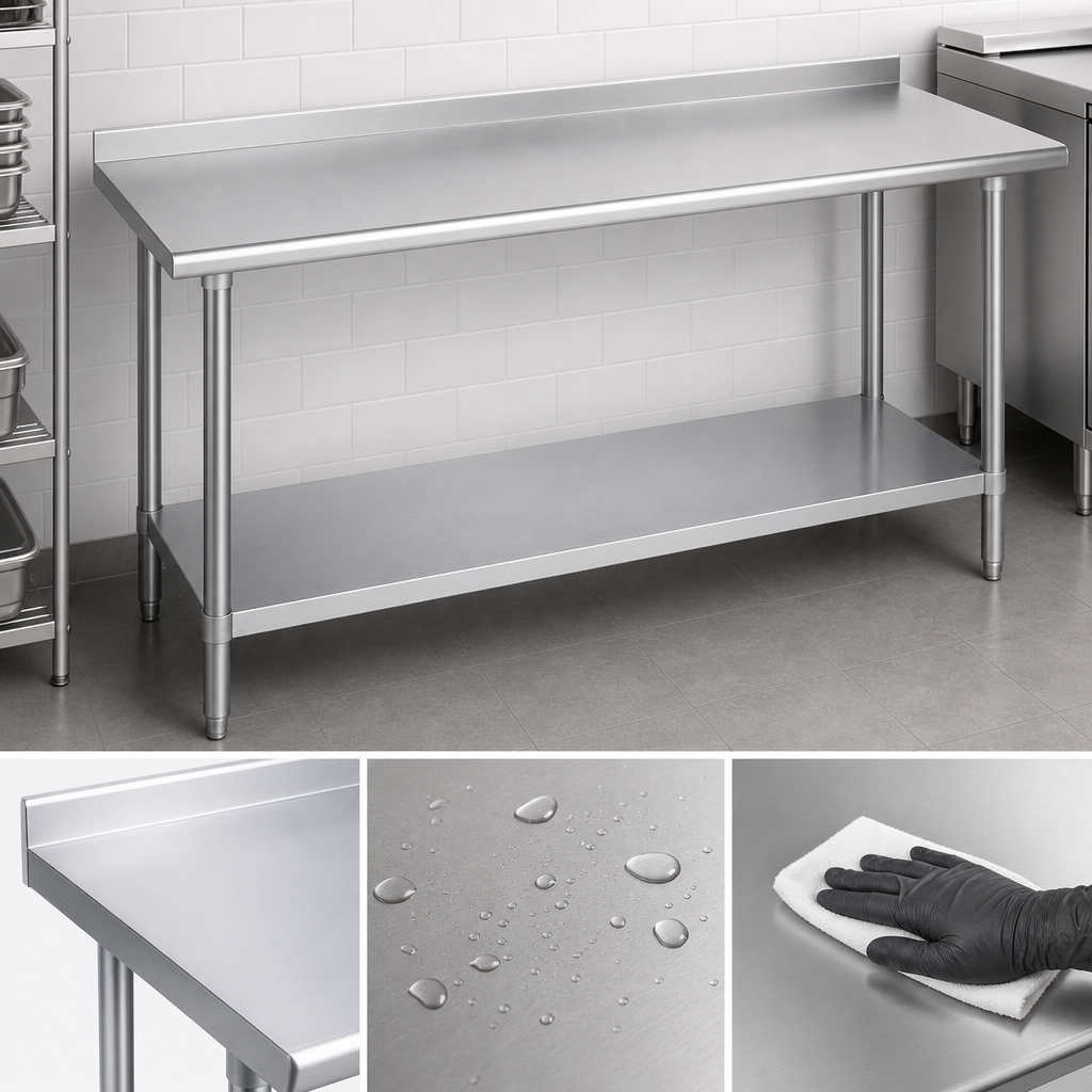 16-Gauge 400-Series Stainless Steel Top