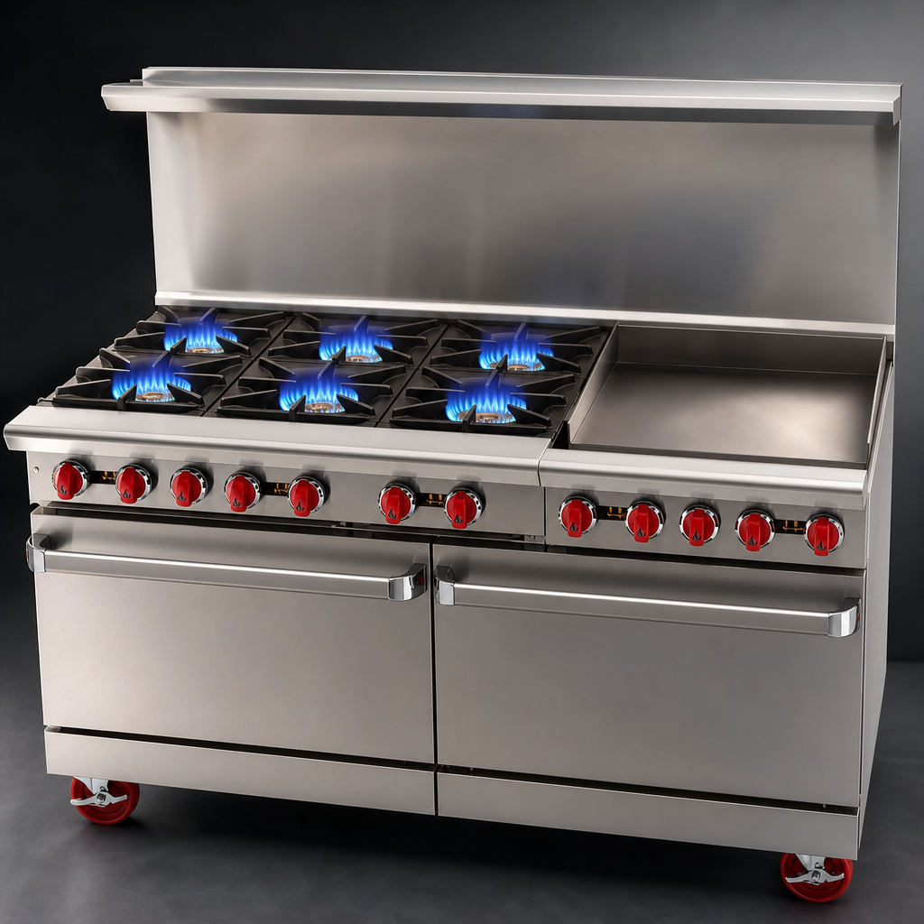 Six Open Burners
