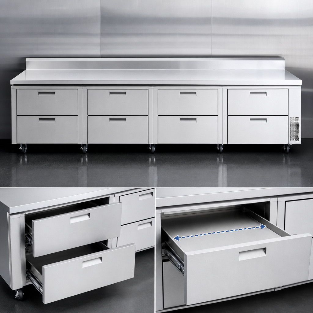 Four-Section, 8-Drawer Design